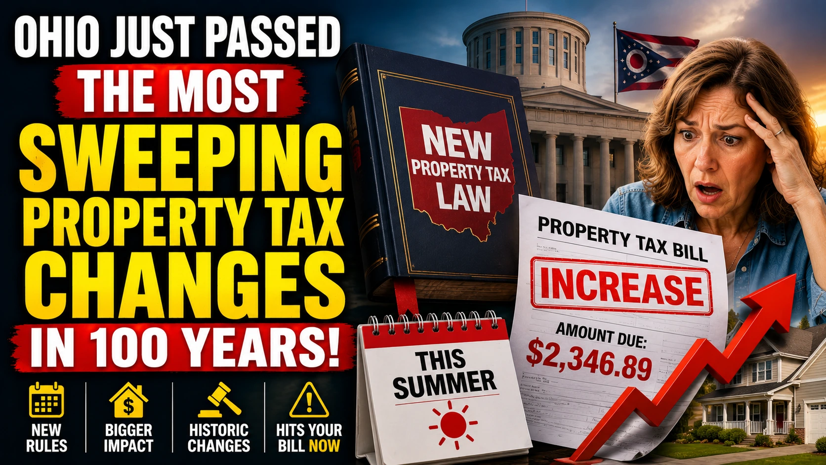 Ohio Just Passed the Most Sweeping Property Tax Changes in 100 Years — Here Is What Hits Your Bill This Summer