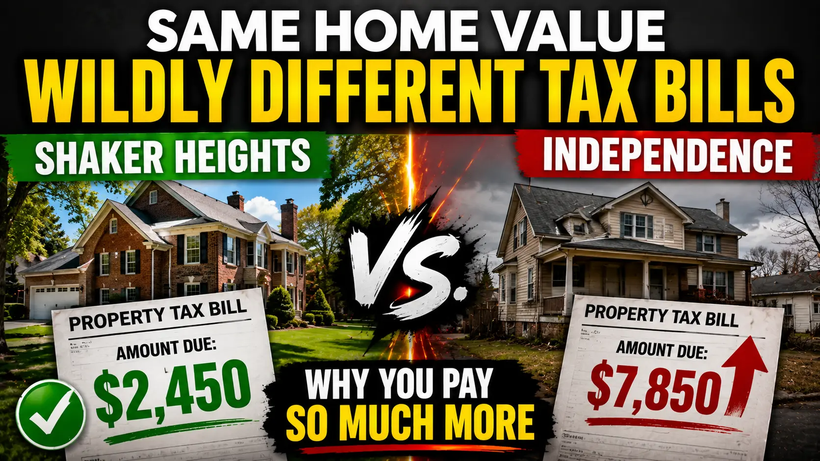 Shaker Heights vs. Independence: Why Two Cuyahoga Homeowners With the Same Home Value Pay Wildly Different Tax Bills