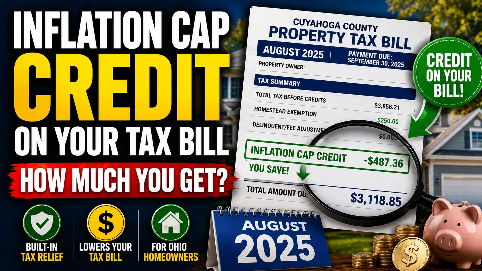 The Inflation Cap Credit Showing Up on Your Cuyahoga County Tax Bill This August — What It Is and How Much You Get