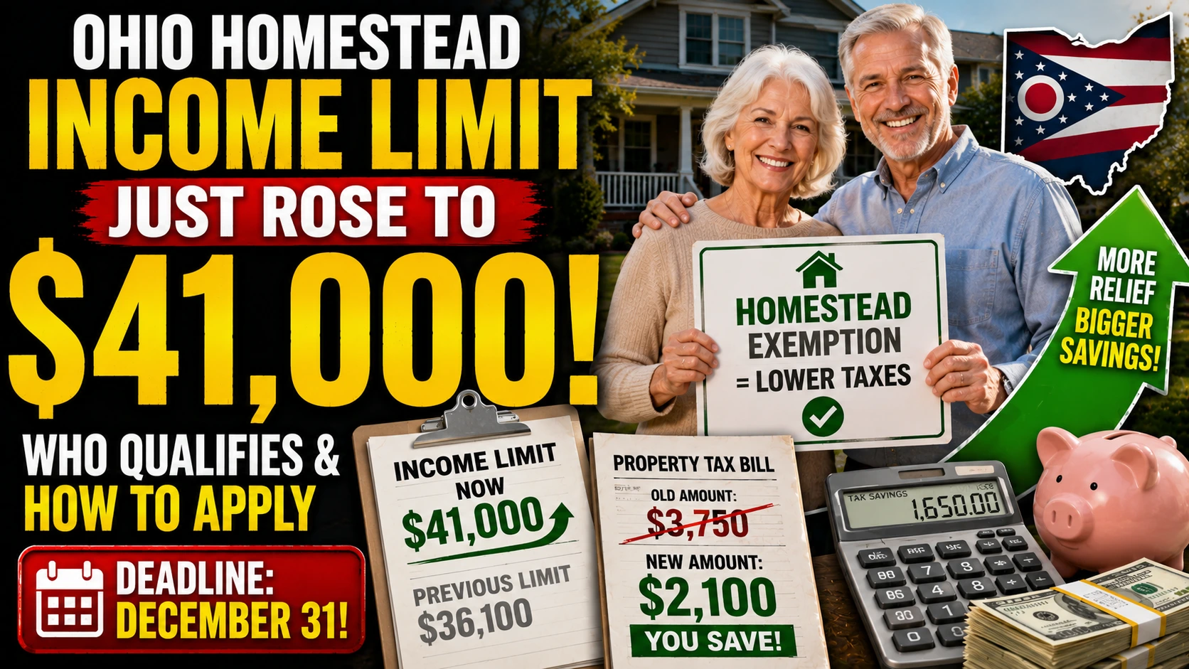 The Ohio Homestead Exemption Income Limit Just Rose to $41,000 — Here Is Who Qualifies and How to Apply Before December 31