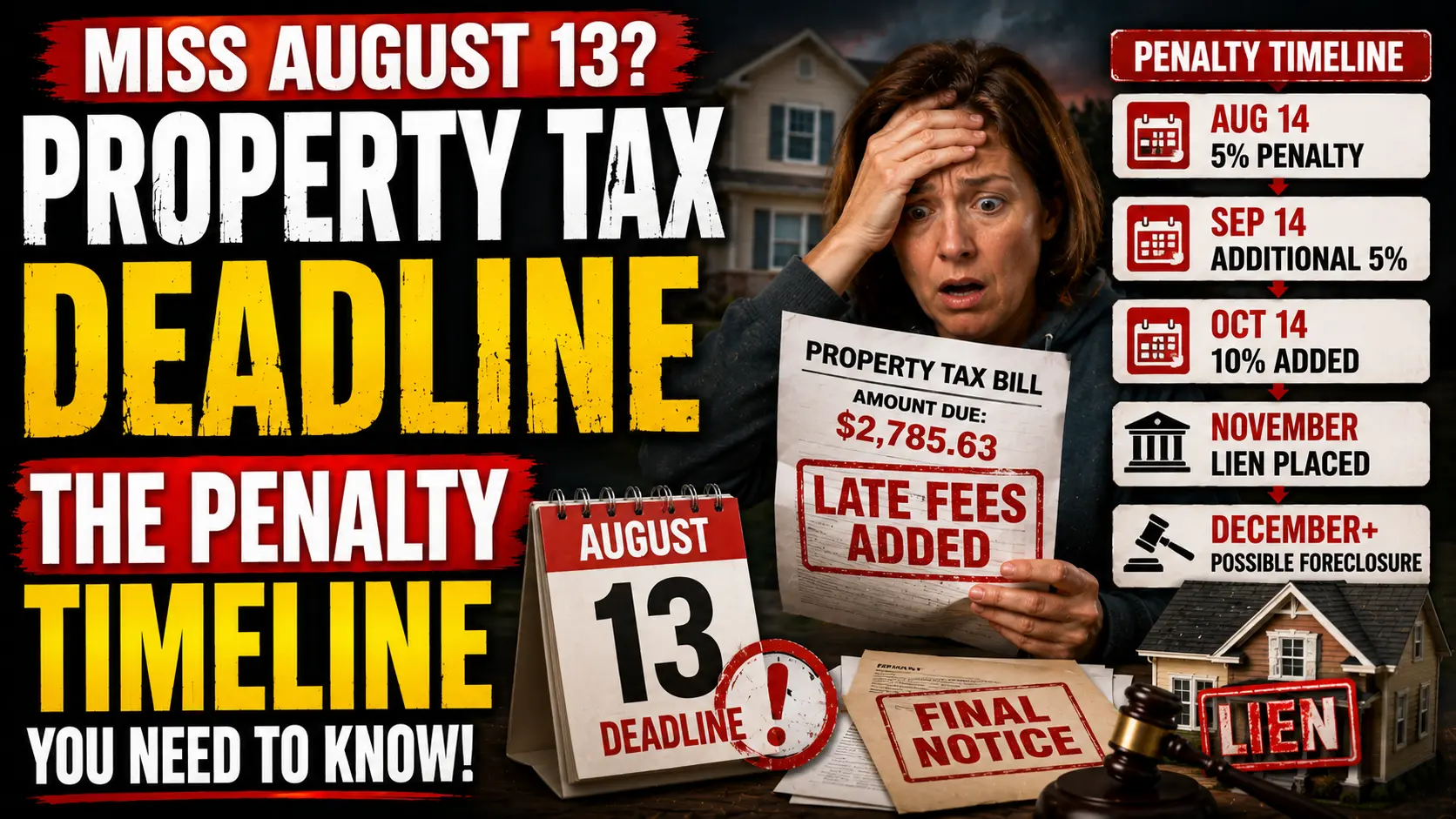 What Happens If You Miss the August 13 Property Tax Deadline in Cuyahoga County? The Exact Penalty Timeline