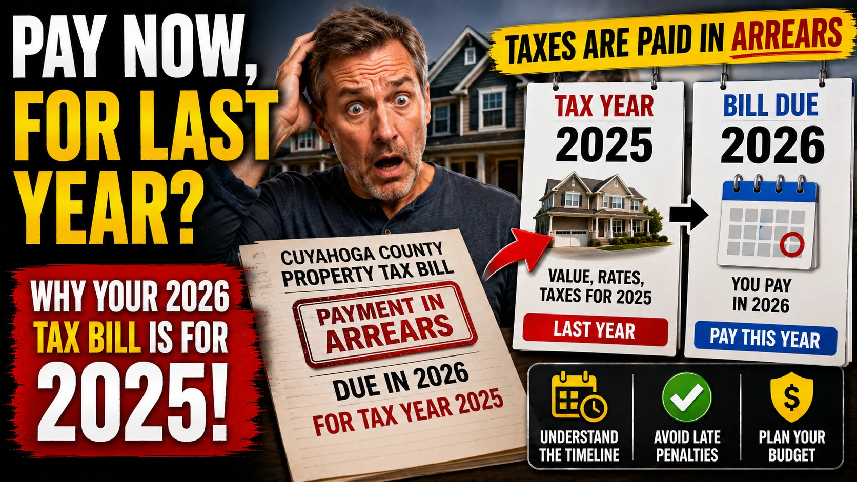 What It Means That Cuyahoga County Property Taxes Are Paid in Arrears — and Why Your 2026 Bill Is Actually for 2025