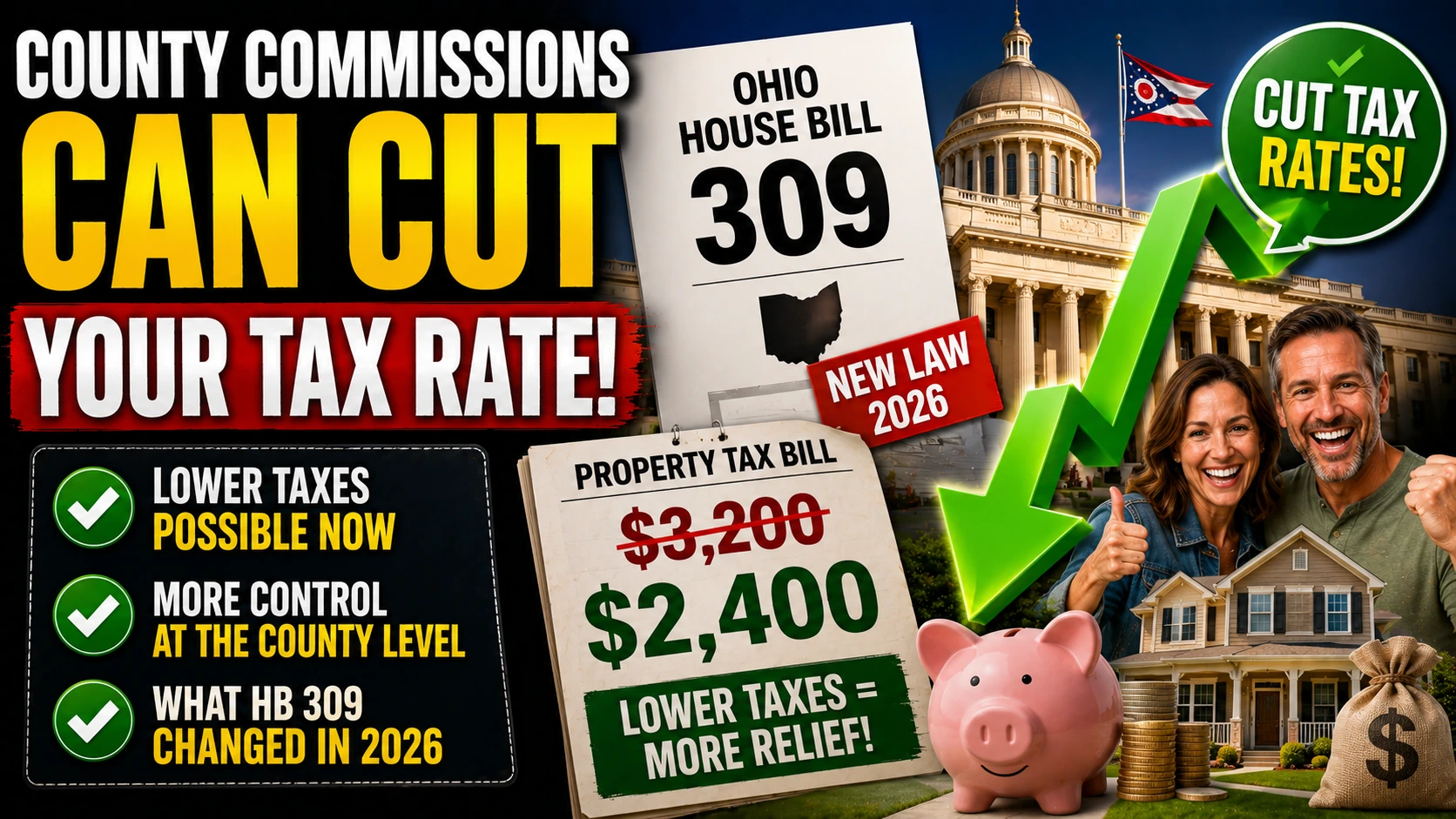 Ohio's county budget commissions now have power to cut your tax rate — here is what HB 309 changed in 2026
