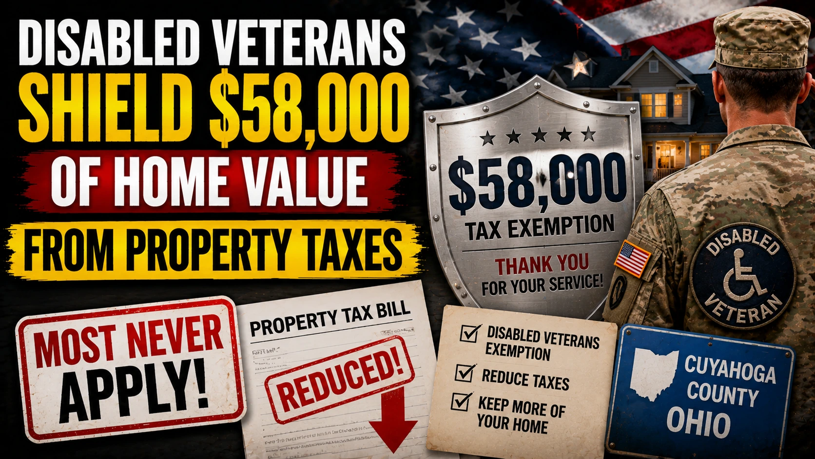 Disabled Veterans in Cuyahoga County Can Shield $58,000 of Their Home's Value From Property Taxes — Most Never Apply
