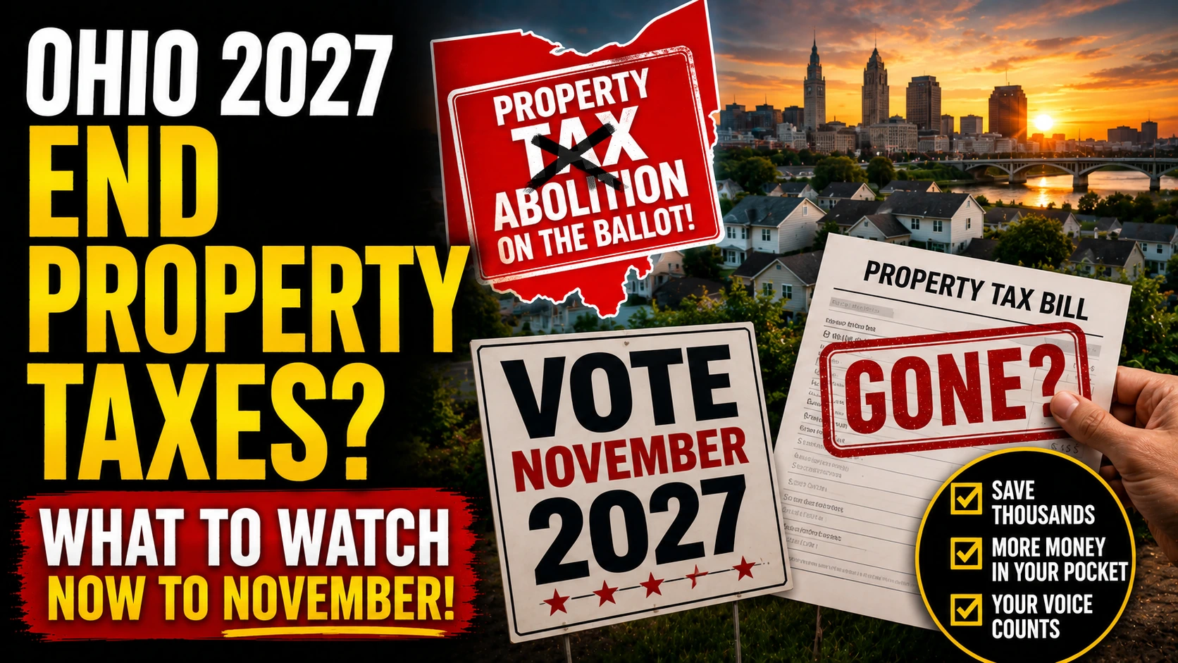 Ohio's 2027 Property Tax Abolition Ballot Push: What Cuyahoga County Homeowners Need to Watch Between Now and November